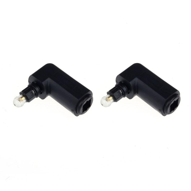 Bảng giá 2PCS Toslink Digital Optical Right Angle Audio Adapter 360 Degree Rotates - intl