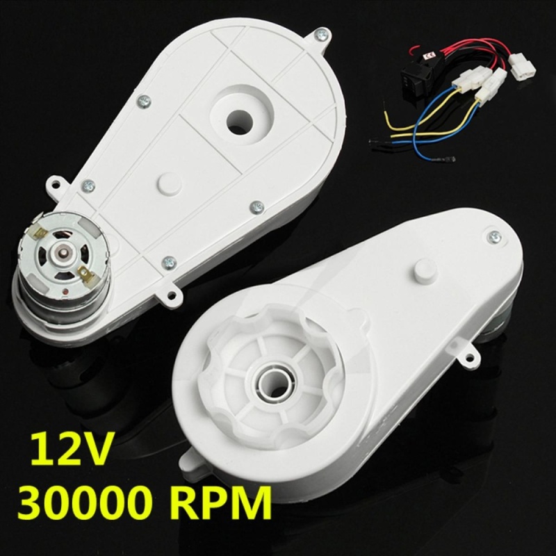 2x 12V 30000RPM Adjustable Electric Motor Gear Box For Kids Ride On Car Bike Toy - intl
