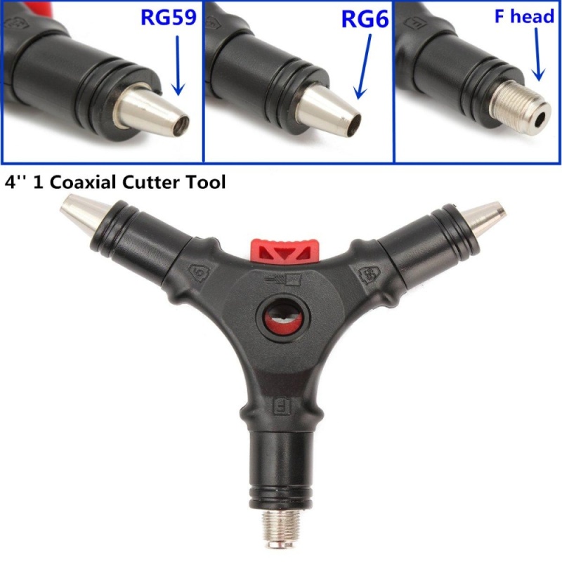 Bảng giá 4'' Coaxial Compression F RG59 RG6 Connector Coax Cable Stripper Crimper Cutter - intl