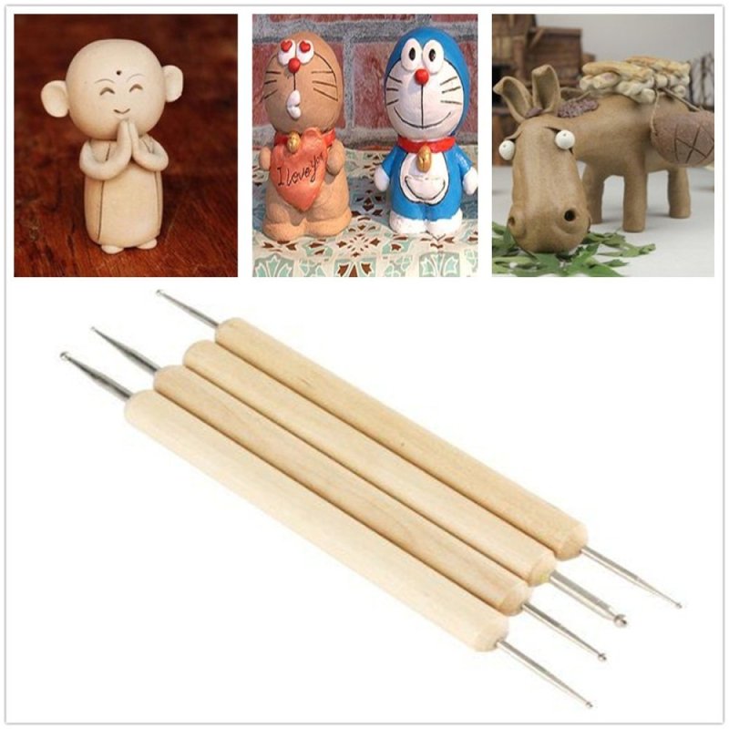 Mua 4xBall Stylus Polymer Embossing Pattern Clay Pottery Sculpting Modeling Tool - intl