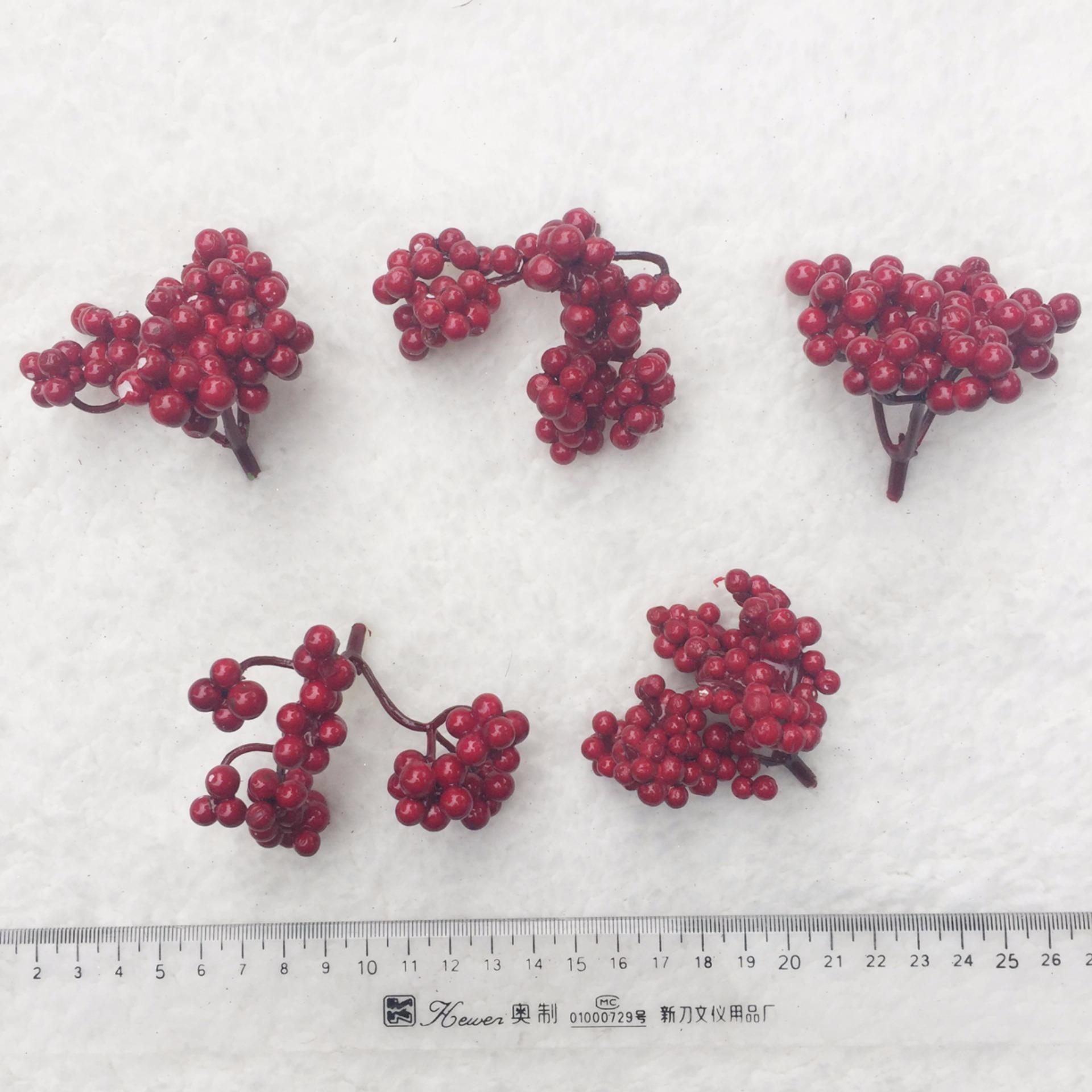 5 chùm quả Cherry trang trí giáng sinh noel (cỡ nhỏ)