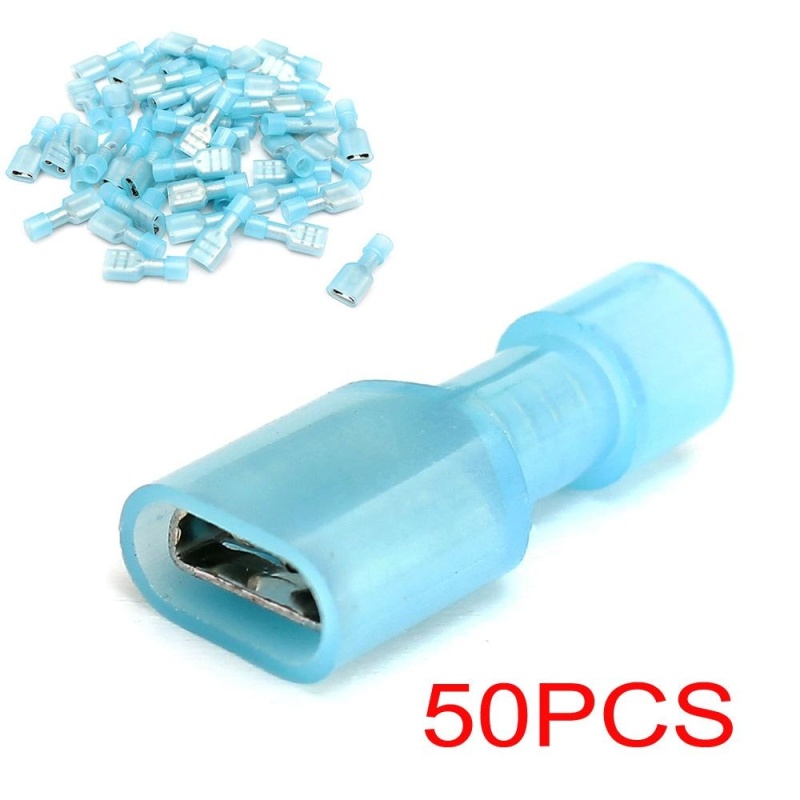 Bảng giá Mua 50pcs 16-14 AWG Insulated Female Spade Crimp Connectors Terminals - intl