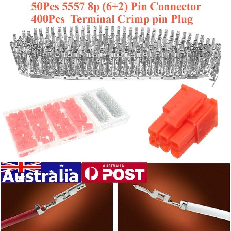 Bảng giá 50Pcs 5557 8 Pin (6+2)ATX EPS PCI-E Connector + 400Pcs Terminal Crimp Pin Plug - intl