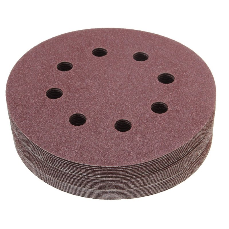 5 8 Hole 120 Grit Sand Disc Random Orbit Sandpaper Loop Hook Sanding Sander - intl