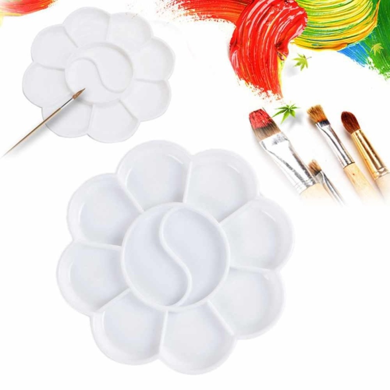 Mua 8 cells Plum blossom Paint Tray Artist Oil Watercolor White Plastic palette - intl