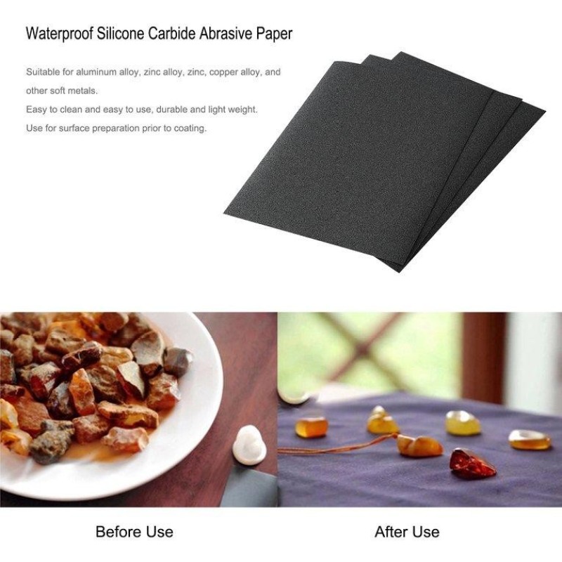 Allwin 50 Sheets Waterproof Silicone Carbide Abrasive Paper with Electro Coated CC45P - intl