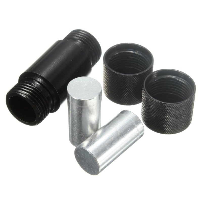 Aluminum Pollen Press Presser Compressor Black 5 Parts [works with herb grinder] - intl