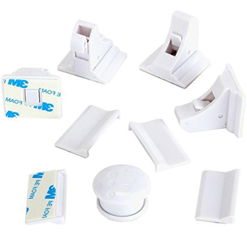 Bảng giá Mua Baby Safety Magnetic Locks System 4 Locks and 1 Key Set for Cabinets and Drawers - intl