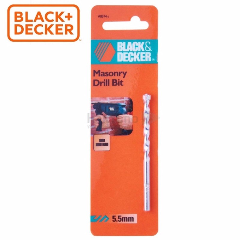 BLACK+DECKER - A8674 Mũi khoan gạch, bê tông 5.5mm