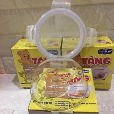 3 Hộp thủy tinh lock&lock chịu nhiệt ( Bộ 3 hộp x 400ml loại 1, hàng km vinamilk )