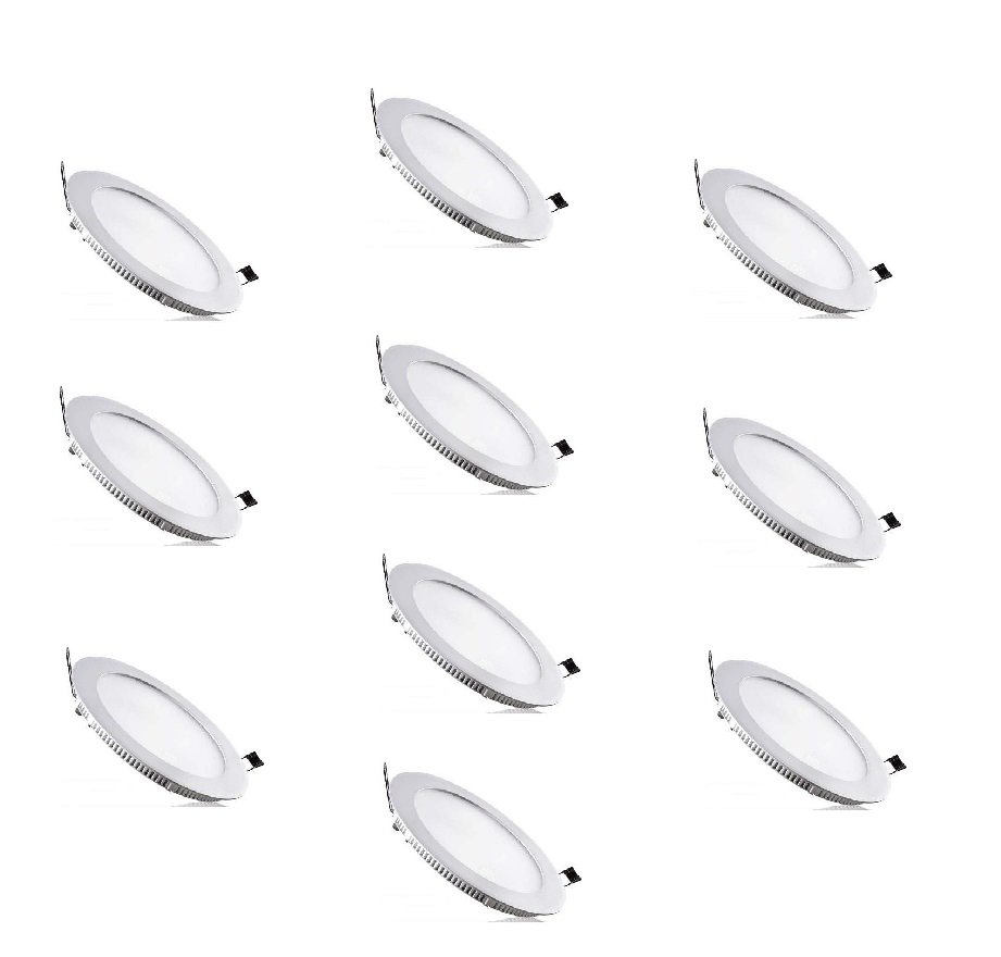 Bộ 10 đèn Led âm trần siêu mỏng 6w Thiên Mã (Ánh sáng trắng)