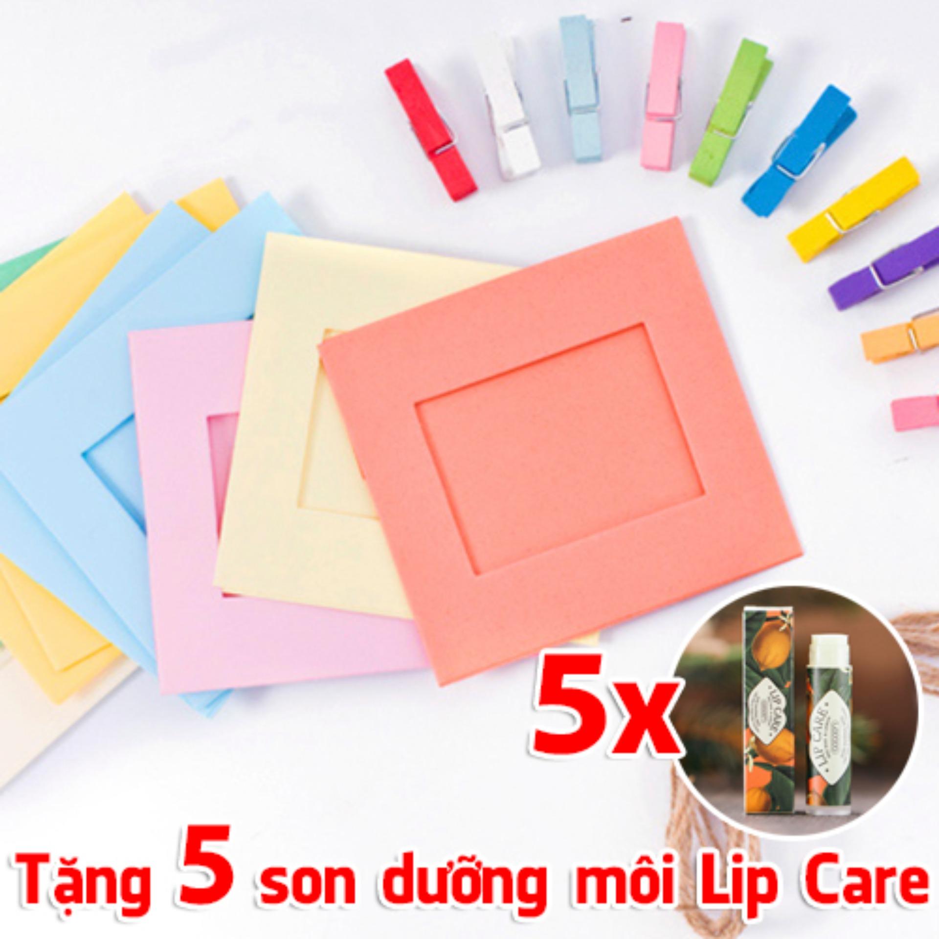 Bộ 10 khung ảnh treo tường Hàn Quốc tặng 5 son dưỡng môi Lip Care