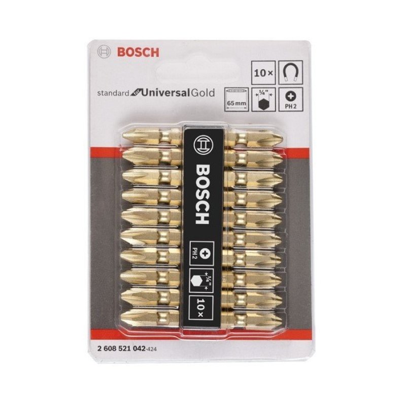 Bộ 10 mũi vặn vít Bosch 2608521042 (Gold)