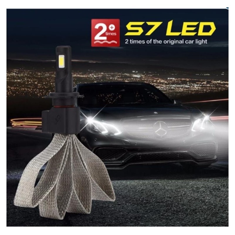Bảng giá Mua Bộ 2 bóng đèn led trước cho xe hơi ô tô MODEL H4 Headlight (Cao cấp sợi nhôm chịu nhiệt, chống nước)