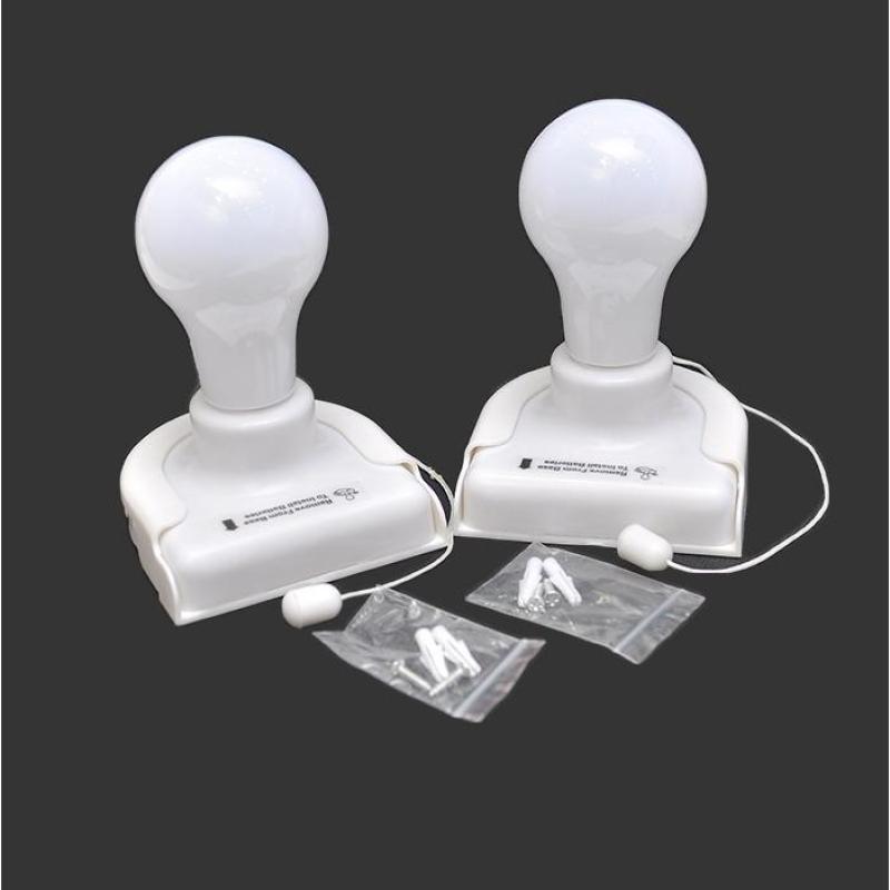 Bảng giá Bộ 2 đèn BULB gắn tường có dây tắt mở dùng pin Kmdeal