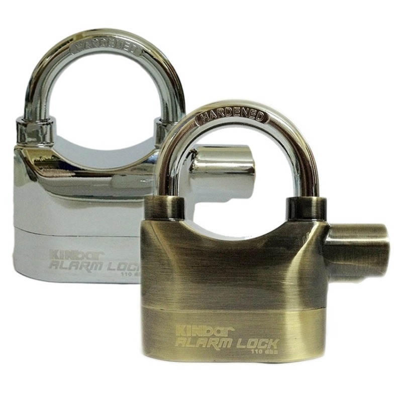 Bộ 2 ổ khóa báo chống trộm Kinbar Alarm Lock 110DBA (Vàng Bạc)