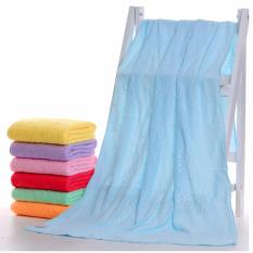 Bộ 3 khăn tắm, khăn mặt, khăn lau tóc cao cấp loại in chìm (xanh dương nhạt) – (BQ271-XANHDUONGNHAT)