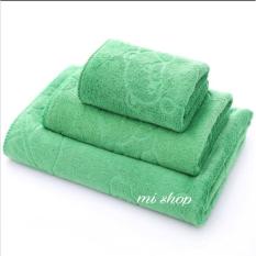Bộ 3 Khăn Tắm,Gội,Rửa Mặt Thái(Xanh Lá) To 70×140