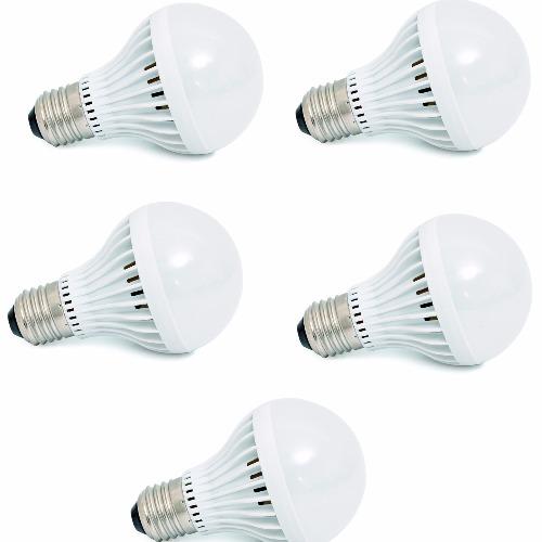 Bộ 5 bóng đèn LED tròn siêu tiết kiệm điện 12W (ánh sáng trắng)