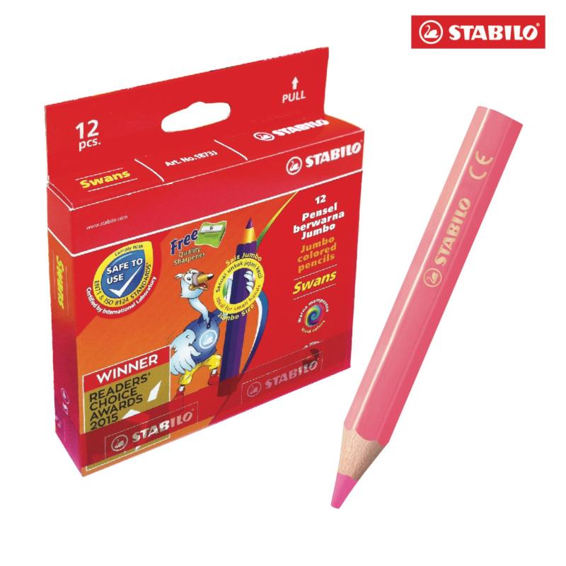 Mua Bộ 5 hộp bút Chì màu STABILO Jumbo (loại 12 cây ngắn)