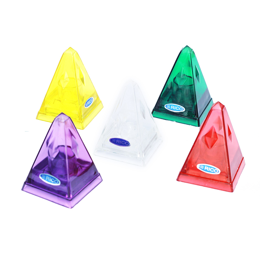Bộ 5 hủ tăm hình kim tự tháp ( Trắng, vàng, tím. xanh, đỏ )