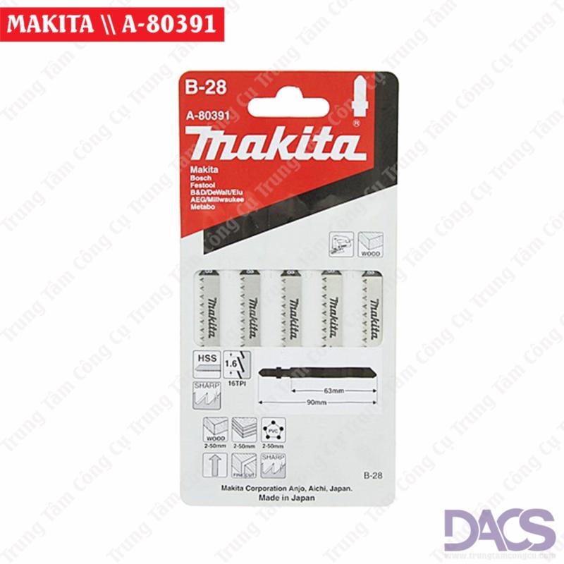 Bộ 5 lưỡi cưa gỗ cao cấp dành cho máy cưa lọng Makita A-80391