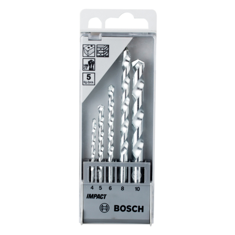 Bộ 5 mũi khoan Bosch 2608590090 (Trắng)