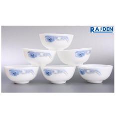 Bộ 6 chén, 10 chén ăn cơm opal sứ Cao cấp (giao hoa văn ngẫu nhiên )