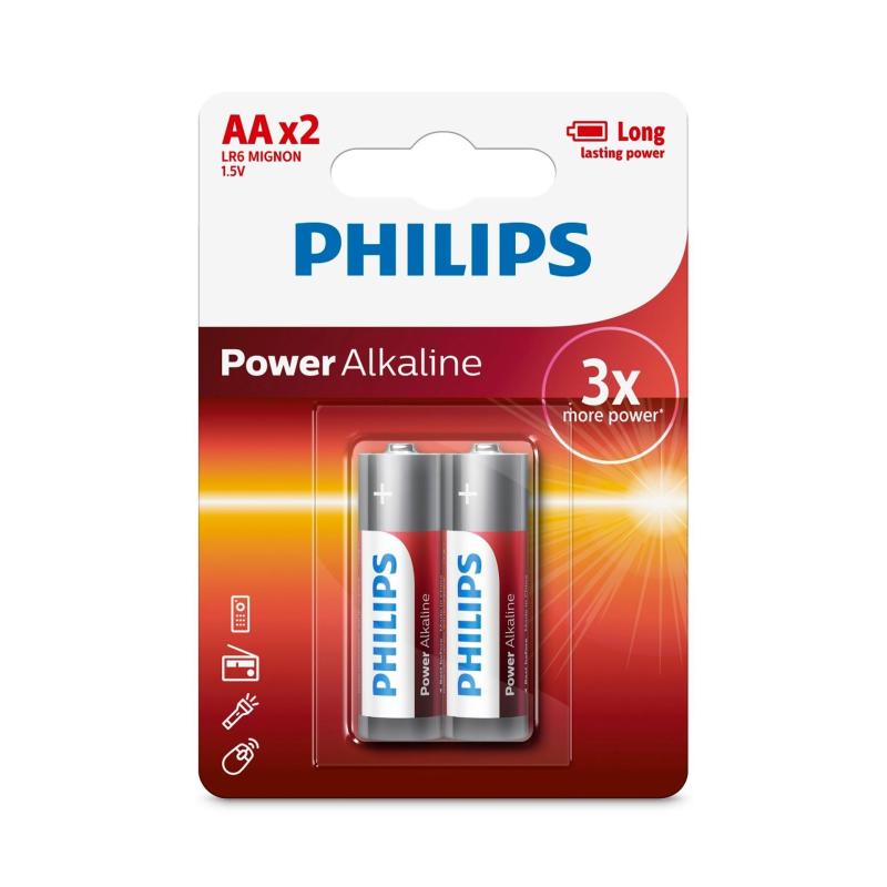 Bảng giá Bộ 6 vỉ 2 viên pin Phillips Alkaline AA 1.5V (Đỏ)