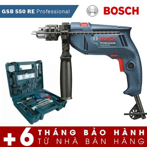 Bộ máy khoan động lực Bosch GSB 550 và bộ dụng cụ 100 chi tiết Bosch (Xanh) - Hãng phân...