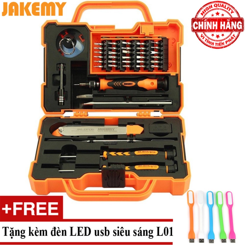 Bộ tua vít đa năng 45 in 1 Jakemy JM-8139 + Tặng đèn Led usb L01