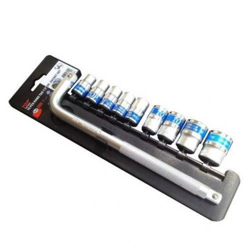 Bộ tuýp 10 chi tiết 1/2inch cần cong L TOP tbs12250 (Bạc)