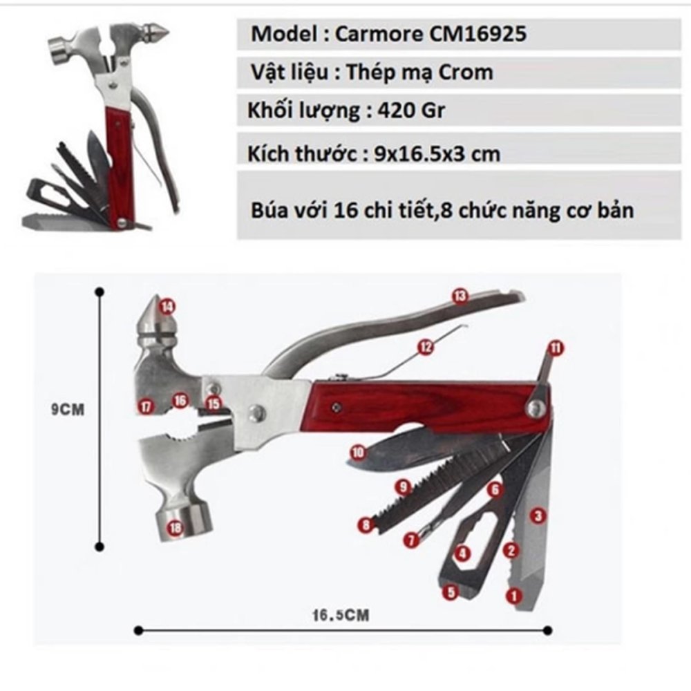 Búa thoát hiểm đa năng CM16925