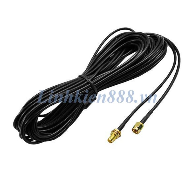 Bảng giá Cáp nối dài anten đầu nối SMA một đầu đực một đầu cái cáp RG174 dài 9m
