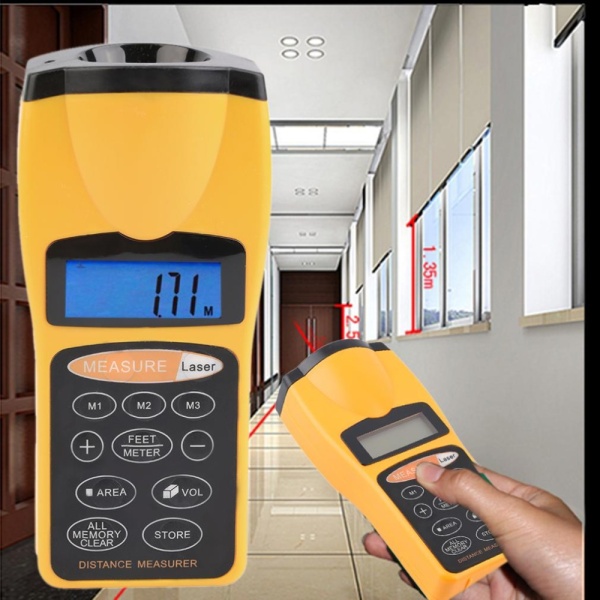 Bảng giá CHEER LCD Ultrasonic Measure Distance Meter Laser Point Range Finders 18m Tool - intl