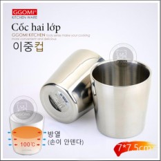 Cốc 2 lớp inox GGomi công nghệ chân không cách nhiệt GG764 – Hàng nhập khẩu Hàn Quốc