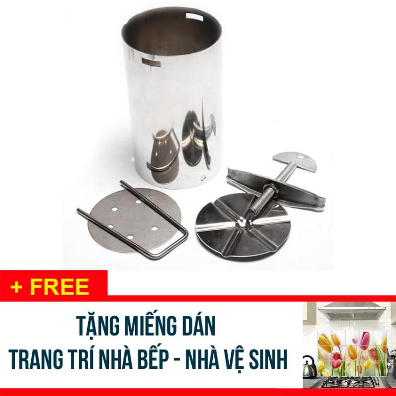 Bảng giá COMBO 3 BỘ khuôn làm giò bằng inox loại 1KG - Tặng 1 miếng dán trang trí hình hoa tường nhà bếp, nhà vệ sinh - GC001