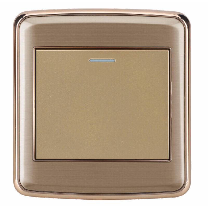 Bảng giá Công tắc đơn 2 chiều mặt vuông KLASS 86KV1-002 (màu đồng)