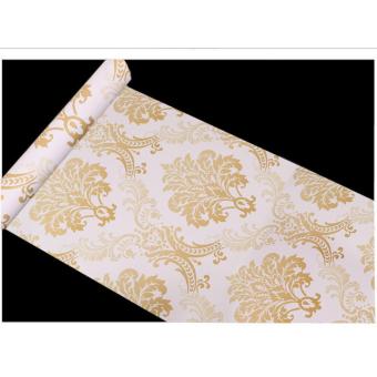 Cuộn 5m Giấy Dán Tường Châu Âu Vàng Kem Sang Trọng Khổ 45cm July 2018 - 4 Cuộn 5m giấy dán tường Châu Âu vàng kem sang trọng khổ 45cm - 4