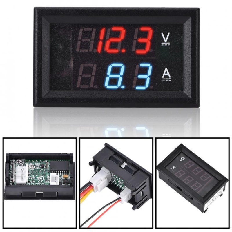 Bảng giá Mua DC 100A Voltmeter Ammeter Dual Color Blue + Red LED Digital Volt Meter Tester - intl