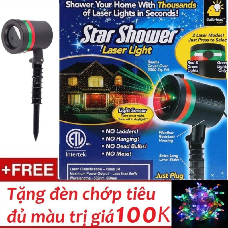 Bảng giá Mua Đèn chiếu sao ngoài trời Laser Light LXmax + Tặng đèn chớp tiêu đủ màu