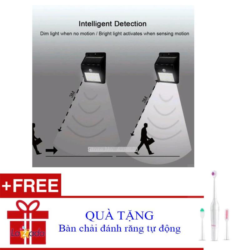 Bảng giá Đèn chống trộm năng lượng mặt trời cảm ứng hồng ngoại tự động bật tắt thông minh + Tặng bàn chải đánh răng tự động 1787