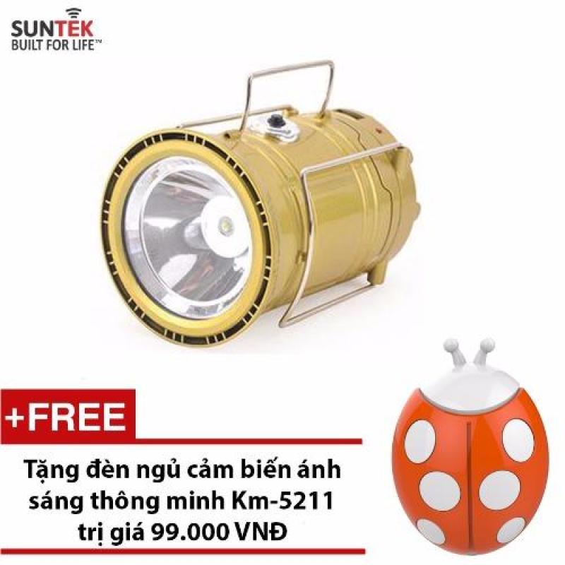 Bảng giá Mua Đèn LED năng lượng mặt trời 3 trong 1 JH-5800T(Vàng) + Tặng kèm Đèn ngủ cảm biến ánh sáng KM-S5211 trị giá 99.000đ