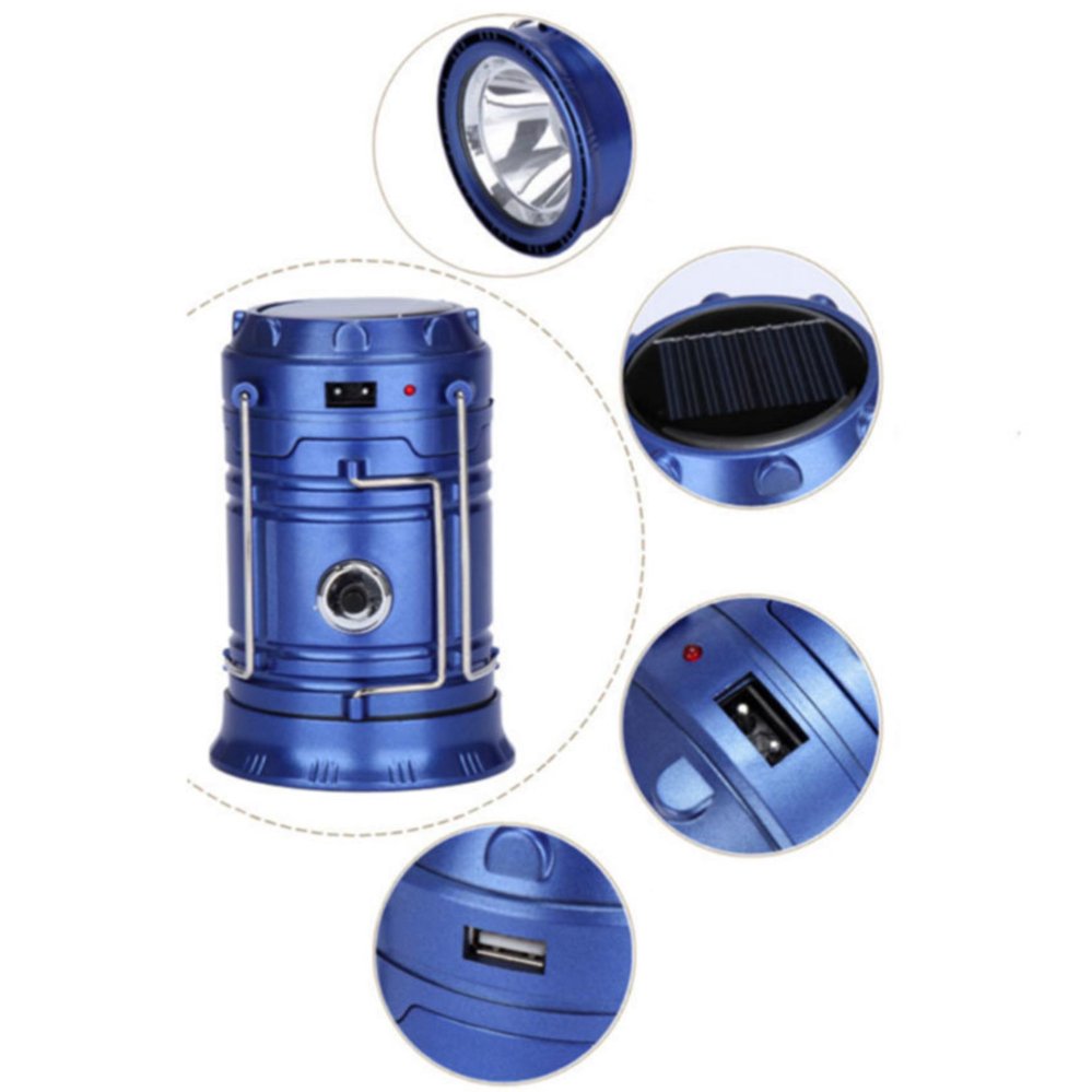Đèn LED năng lượng mặt trời 3 trong 1(xanh)