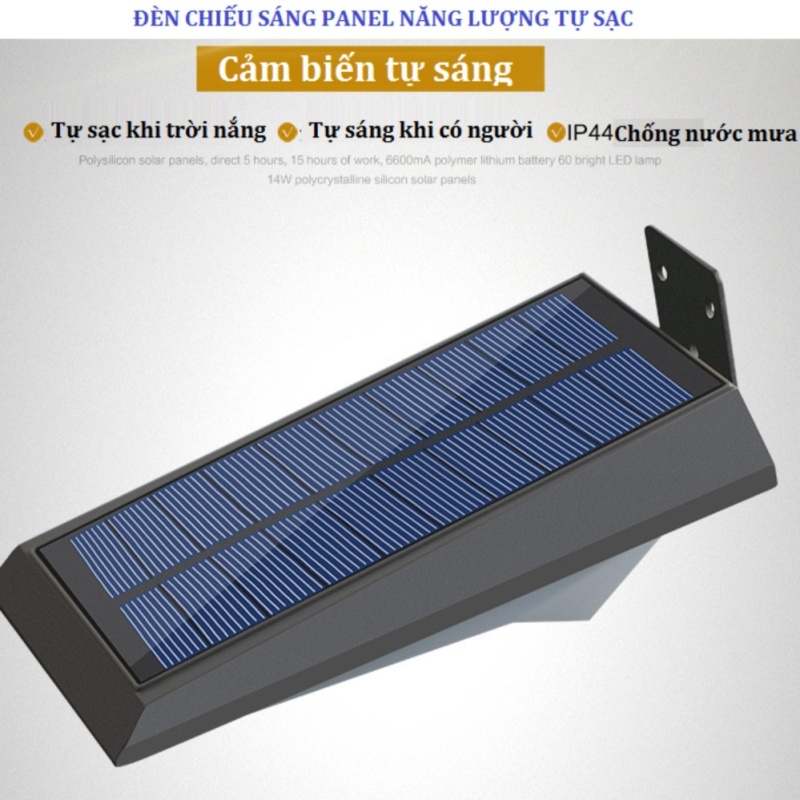Bảng giá Mua Đèn led năng lượng mặt trời, chống nước, cảm biến hồng ngoại 2 (Bạc)