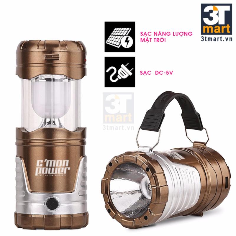Bảng giá Đèn pin, đèn bão sạc năng lượng mặt trời C'MON POWER (mẫu mới 2018 - vàng đồng)