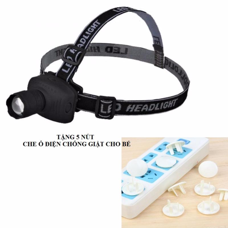 Bảng giá Mua Đèn Pin Đội Đầu Siêu Sáng (Đen) + Tạng kèm 5 nút che ổ điện chống
giật cho bé