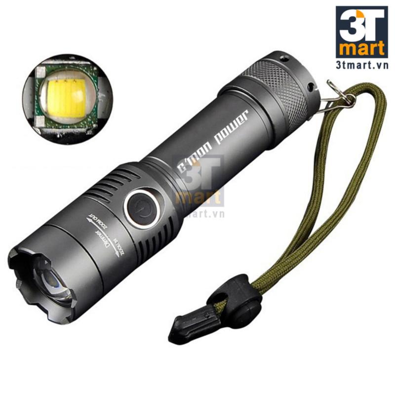 Bảng giá Mua Đèn pin siêu sáng CMON POWER SECURITY XML-T6 LED 10W 2000lm chiếu
xa 500m (xám)