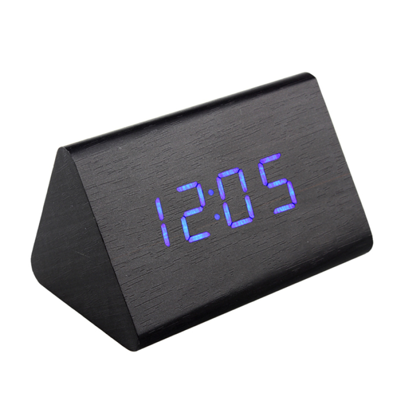 Nơi bán Đồng Hồ Gỗ Báo Thức (Wood LED Digital Desk Alarm) Xanh Dương
