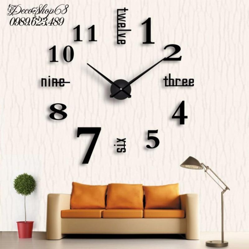 Đồng hồ trang trí treo tường - gắn tường sáng tạo 3D DH01-D Decoshop68 giá tốt bán chạy